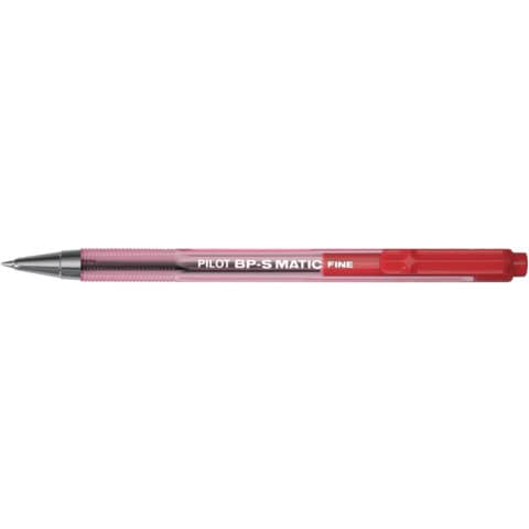 Penna a sfera a scatto Pilot BPS Matic punta fine 0,7 mm rosso 001627